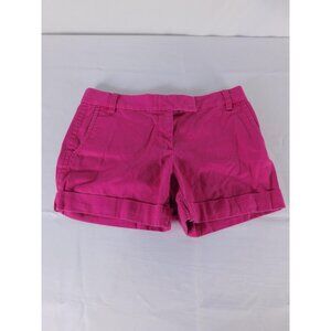 J.Crew City Fit Chino Shorts Womens 4 Pink Stretch Twill Cuffed Casual Summer